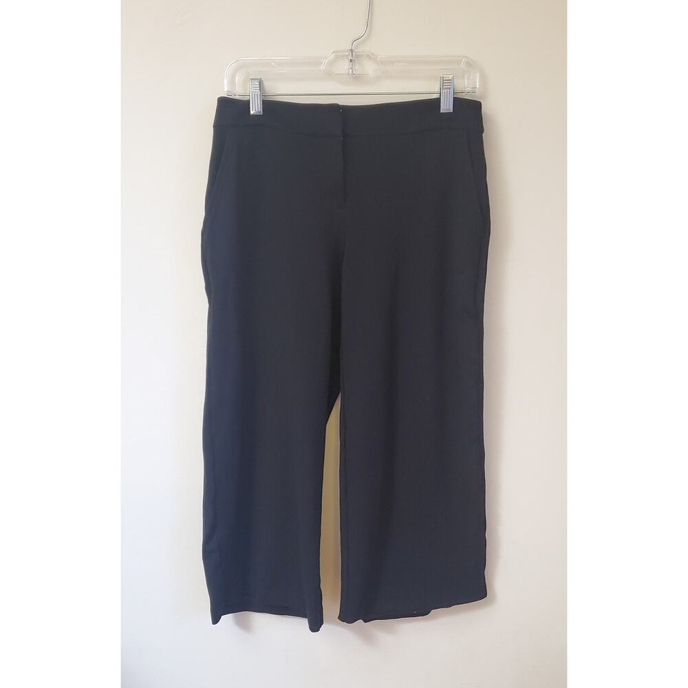 Eileen Fisher Wide Leg Crop Black System Minimalist Size XS